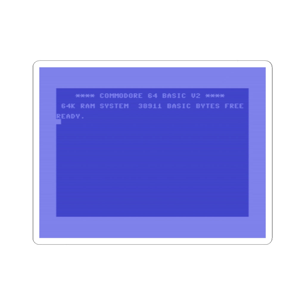 Commodore 64 Ready Screen Sticker – Legends Boot Up in Basic!