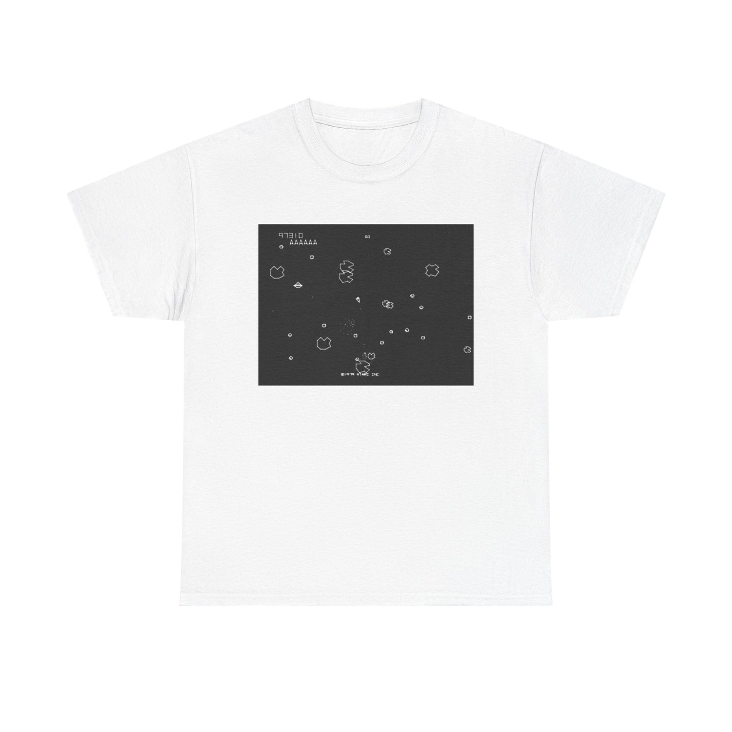 Asteroids Screenshot Tee – Classic 80s A t a r i Arcade Game Scene