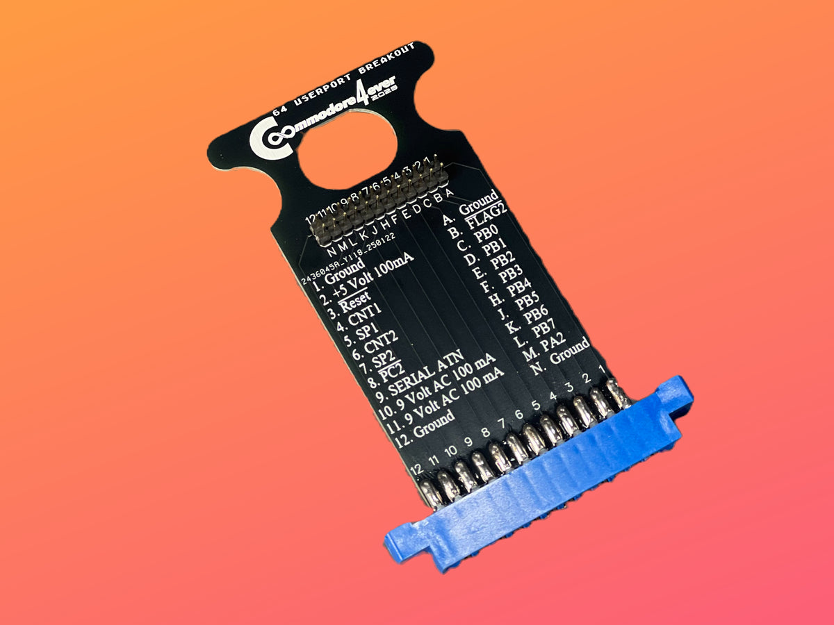 Commodore User Port COMMODORE C64/128 User Port Breakout-Development Board board / project ...